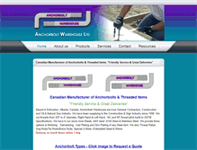 Tablet Screenshot of anchorboltwarehouseltd.com